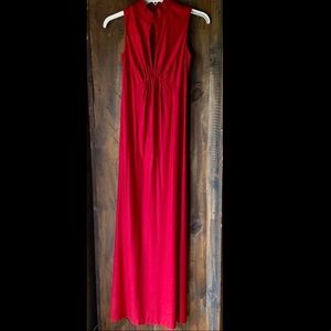 Sleeveless RED Keyhole vintage Maxi Gown ❤️